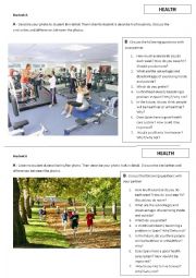 English Worksheet: health and fitness photo comparison