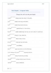English Worksheet: Past Simple Worksheet