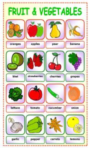 Fruit and Vegetables:pictionary_4