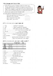 English Worksheet: past simple