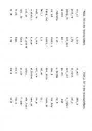 English Worksheet: Fill in the missing letters