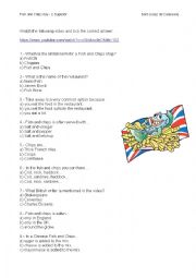 English Worksheet: fish and chips