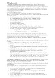 English Worksheet: teog