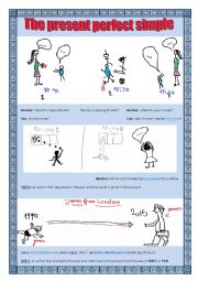 English Worksheet: The present perfect + pictures