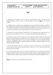 English Worksheet: End-of-term English Test N 2 (Bac Scientific Branches)