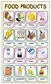English Worksheet: Food Products:pictionary_9