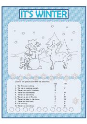 English Worksheet: Its Winter!