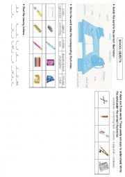 English Worksheet: School objects