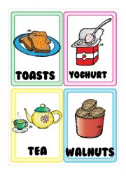 English Worksheet: Food FLASHCARDS 5-5