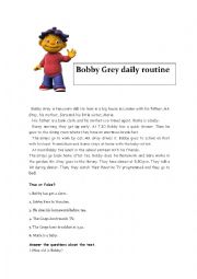 English Worksheet: daily routine