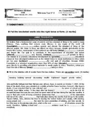 English Worksheet: 2nd mid term test bac technique 2015