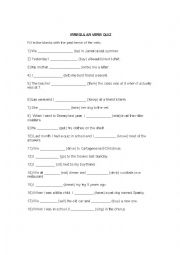 English Worksheet: Irregular Verbs Quiz