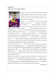 English Worksheet: Neymar Jr. (Past Simple)