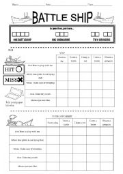 English Worksheet: Battleship - Relative Pronouns