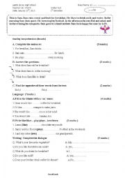 Global test first semester