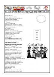 English Worksheet: In the end linking park