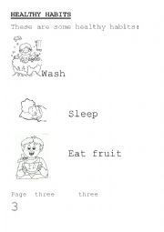 English Worksheet: healthy habits