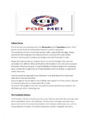 English Worksheet: political parties in the USA