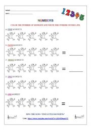 English Worksheet: Numbers