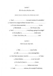 English Worksheet: Verbs 