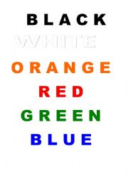 English Worksheet: colours