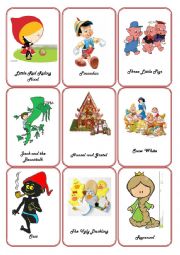 English Worksheet: Storytelling - Fairy Tales Flashcards