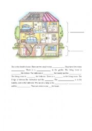 English Worksheet: Parts of the house