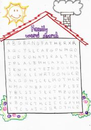 English Worksheet: Family wordsearch