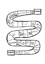 English Worksheet: Food Board game