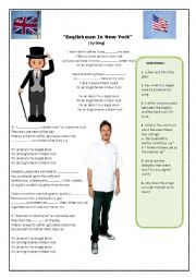 English Worksheet: English man in NewYork 