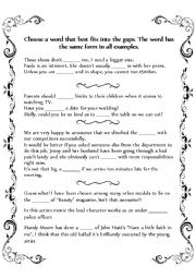 English Worksheet: Choose a word (part 1)