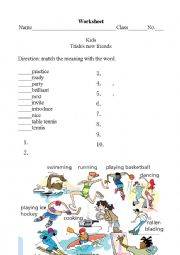 English Worksheet: activity
