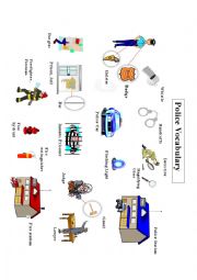 English Worksheet: Police Vocabulary/ Picture Dictionary