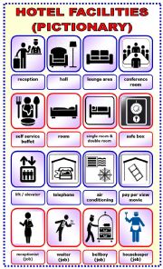 English Worksheet: Hotel Facilities:pictionary_1