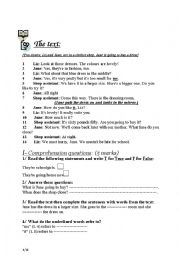 English Worksheet: Final Test N2 (7th formers)
