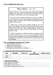 English Worksheet: charles Dickens 