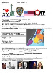 English Worksheet: webquest about New York City