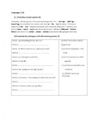 English Worksheet: mid term test 2 : 7th form