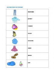 English Worksheet: clothes
