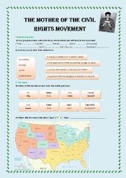 English Worksheet: The Mother of the Civil Rights Movement