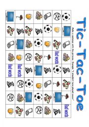 English Worksheet: Tic Tac Toe