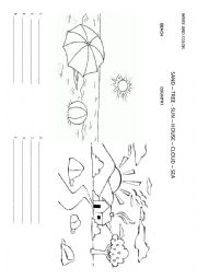 English Worksheet: Beach and Country