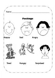 English Worksheet: Feelings