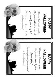 English Worksheet: halloween speed-dating for parties