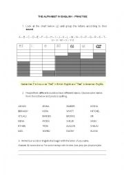 English Worksheet: The alphabet - practice