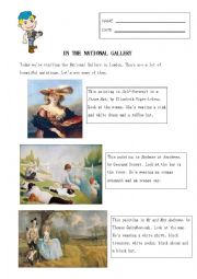 English Worksheet: Clothes in art