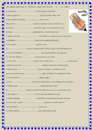 English Worksheet: gerund or infinitive