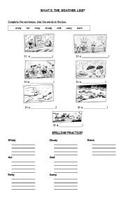 English Worksheet: weather