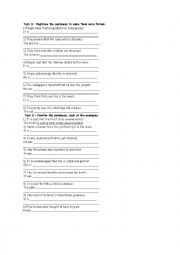 English Worksheet: passive test