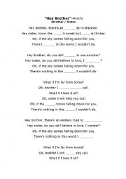 English Worksheet: song 